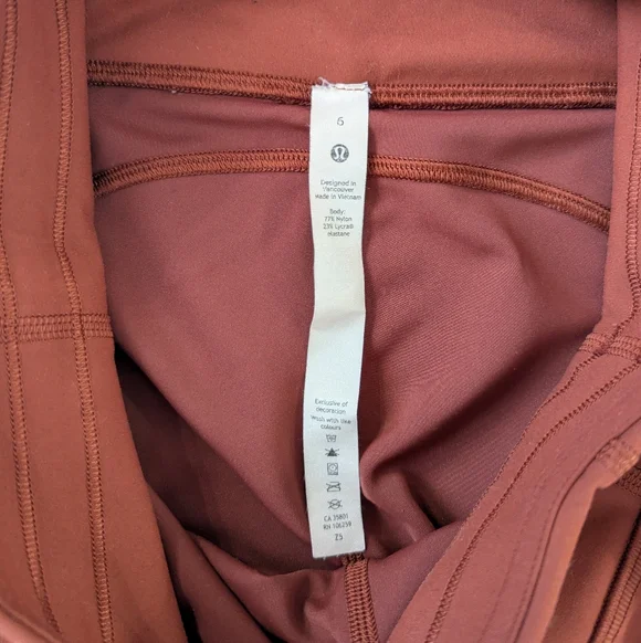 Lululemon Invigorate High-Rise Tight 28" Dark Terracotta, Size 6, Leggings - Picture 13 of 13